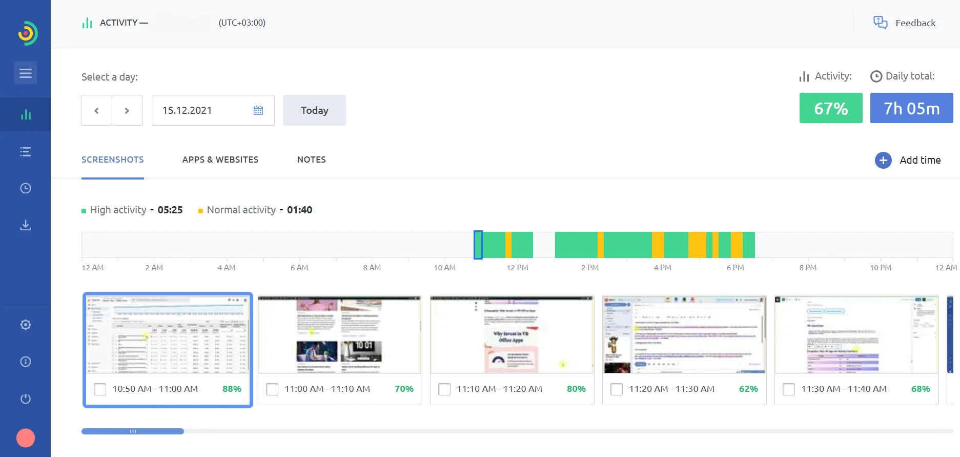 Real-Time Time Tracking